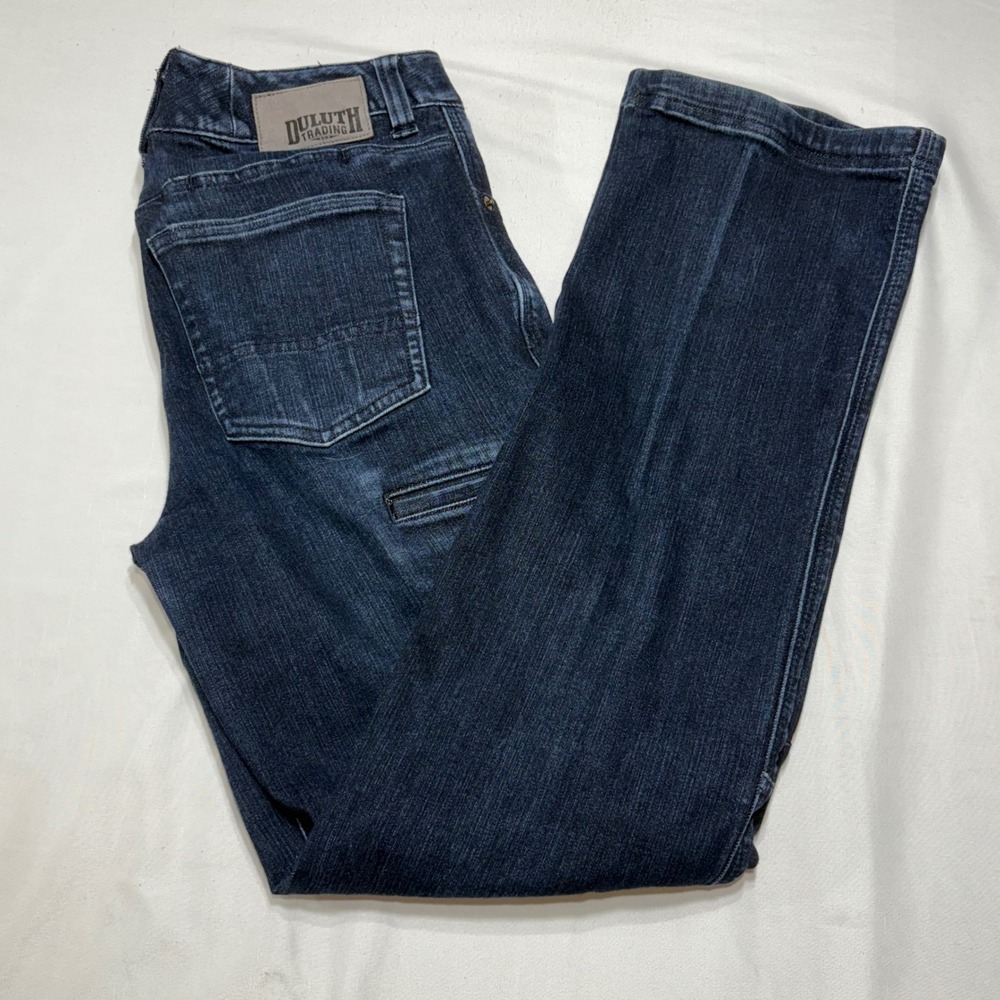Duluth Trading Co Curvesetter Daily Grind Jeans Womens 6x33 Double Knee Workwear